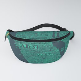 iconic new york city map Fanny Pack