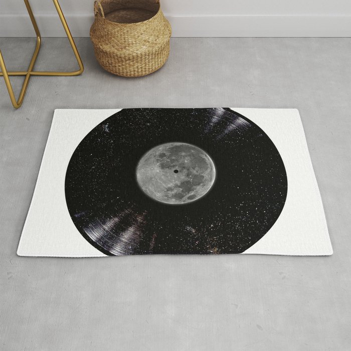 Awesome Moon and Stars Vinyl Rug