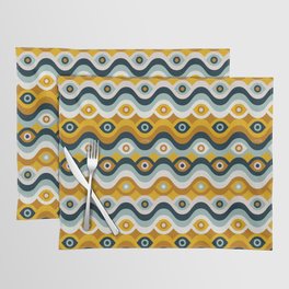 Psychedelic Eye Melt – Yellow & Teal Placemat