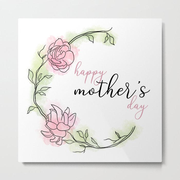 Happy Mother's Day (Floral) Metal Print