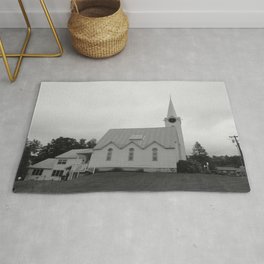 Get in the God-itorium Rug | Black and White, Digital, Photo, Landscape 