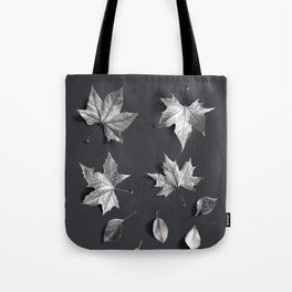 Forest Leaves Black and White Tote Bag