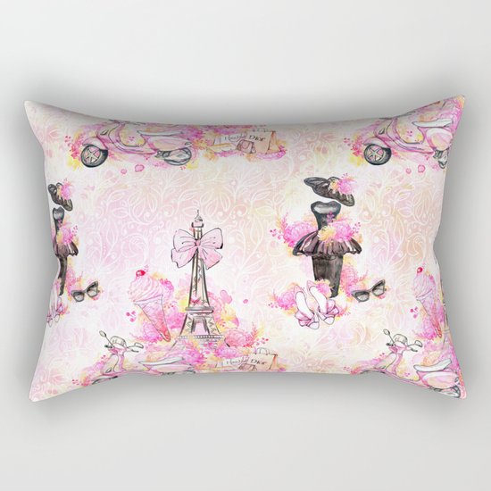 Fashion and Paris #1 Rectangular Pillow