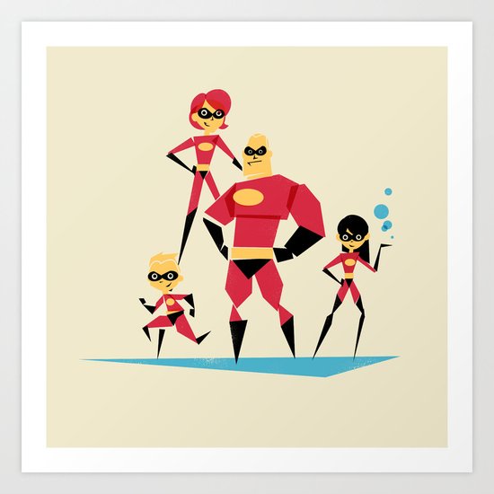 Incredi-family Art Print