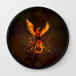 Rising Phoenix Bird  Wall Clock