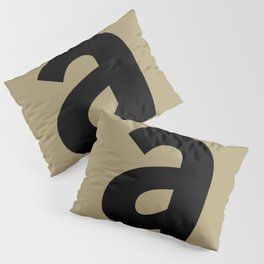 letter A (Black & Sand) Pillow Sham