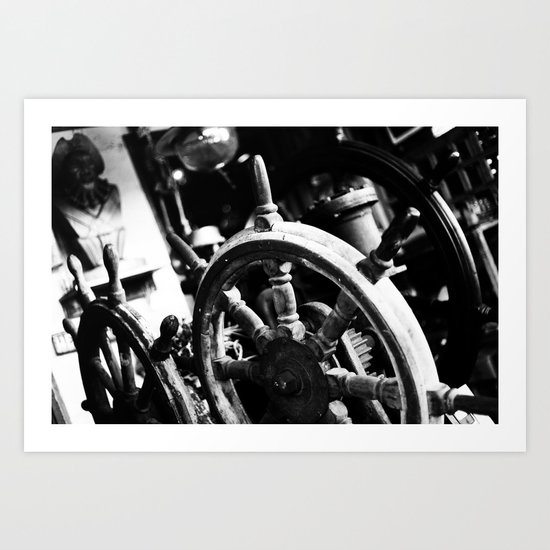 at the helm Art Print
