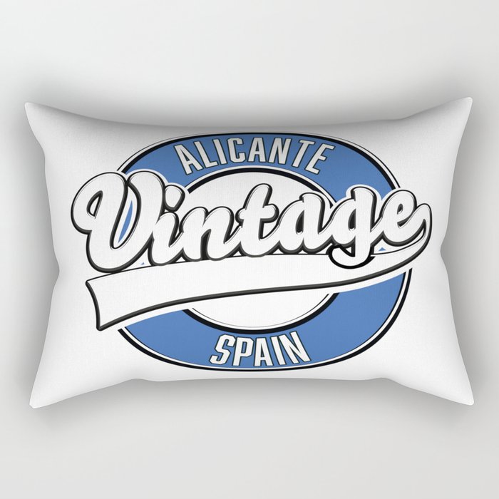 Alicante spain vintage style logo. Rectangular Pillow