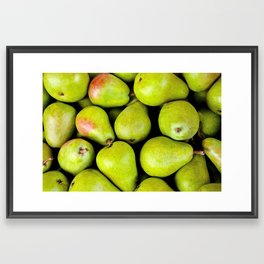 Basket of Juicy Summer Pears Framed Art Print