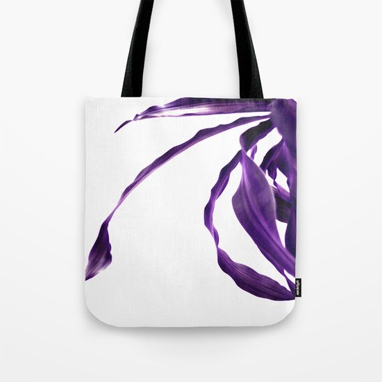 Purple tropical leaves. Tote Bag