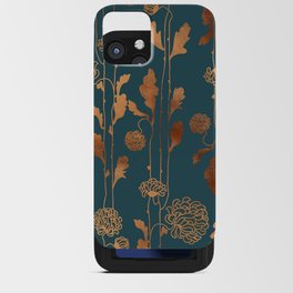 Art Deco Copper Flowers  iPhone Card Case
