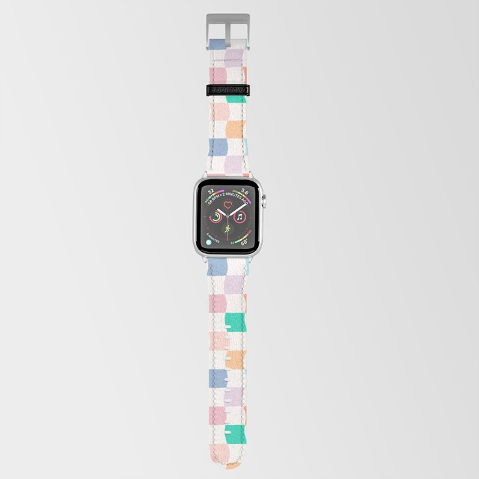 Warped Pastel Check Apple Watch Band