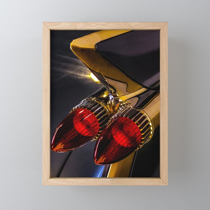 59 Caddy Tail Lights Framed Mini Art Print