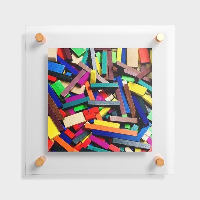 Assorted Wooden Blocks Floating Acrylic Print