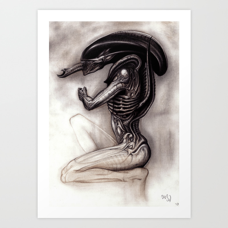 Alien Xenomorph Art Print By Dendareloaded Society6