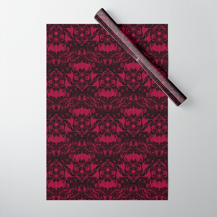 Bats and Beasts - Blood Red Wrapping Paper