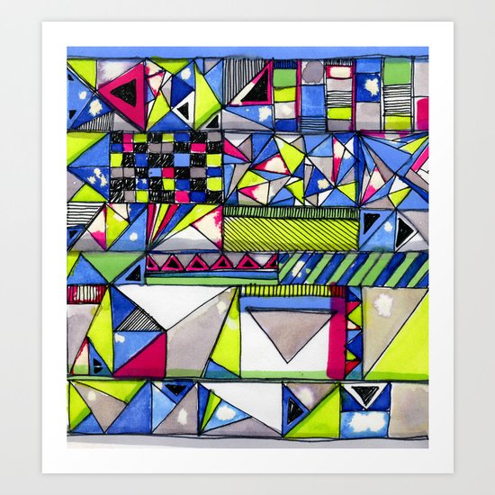 Neon Textures Art Print