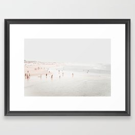 At The Beach (two) - minimal beach series - ocean sea photography by Ingrid Beddoes Framed Art Print | Ocean, Swimming, Artprint, Nautical, Summer, Seaside, Minimal, Interiordesign, Beachhousedecor, Coastaldecor 