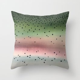 Rainbow Trout Throw Pillow