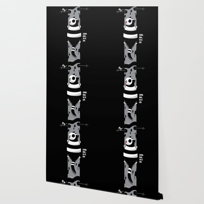 White Stripe Black Stripe Wallpaper By Pdesign Society6