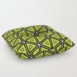 Yellow Triangles Texture Pattern Design Floor Pillow