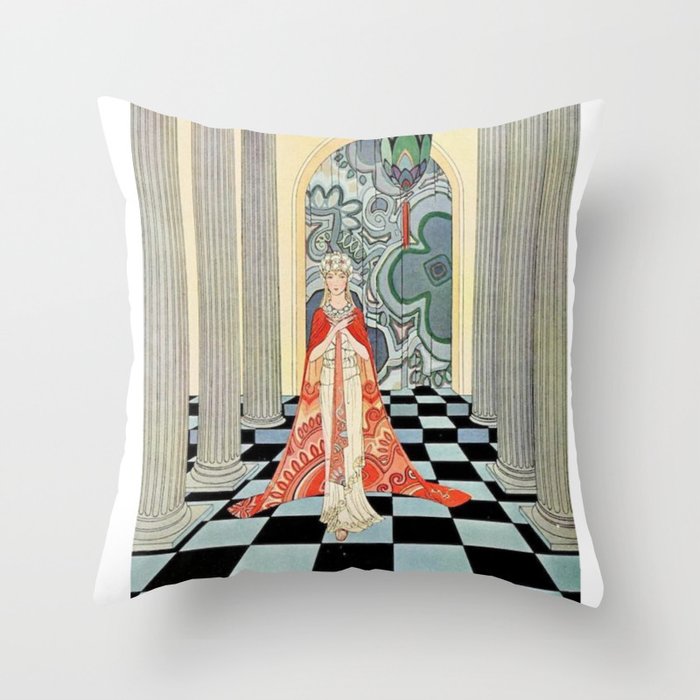 Cadmus Beheld a Female Figure, Wonderfully Beautiful Nathaniel Hawthorne's Tanglewood Tales, Illustrated by Virginia Frances Sterrett (Reproduction) Throw Pillow