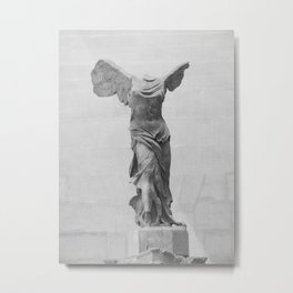 Winged Victory of Samothrace Statue Metal Print | Museum, Angel, Greekgoddess, Louvre, Collage, Statue, Wingedvictory, Stone, Greece, Victory 