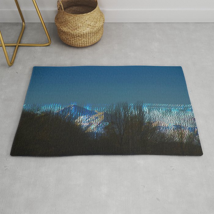 icy mountains Rug