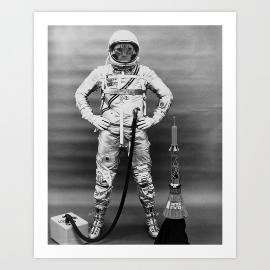 Space Cat Art Print