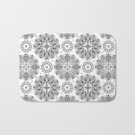 Black and white abstract pattern . 15 Bath Mat