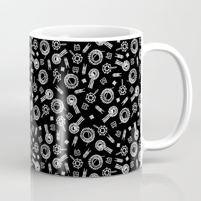 Inductors - White on Black Coffee Mug
