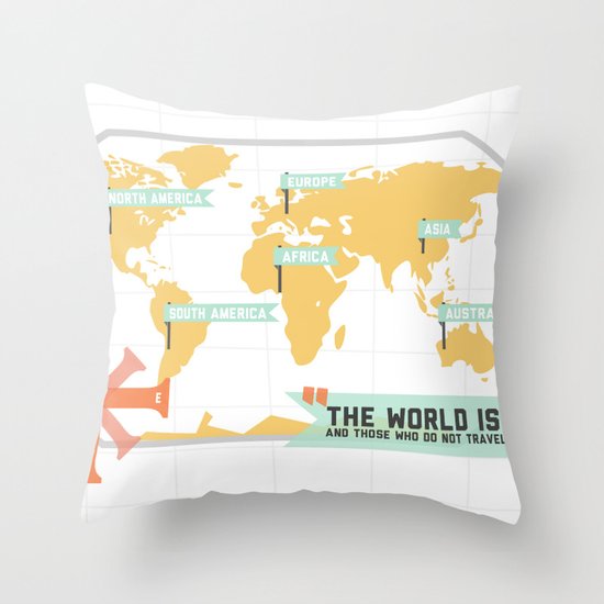 The World is a Book Throw Pillow