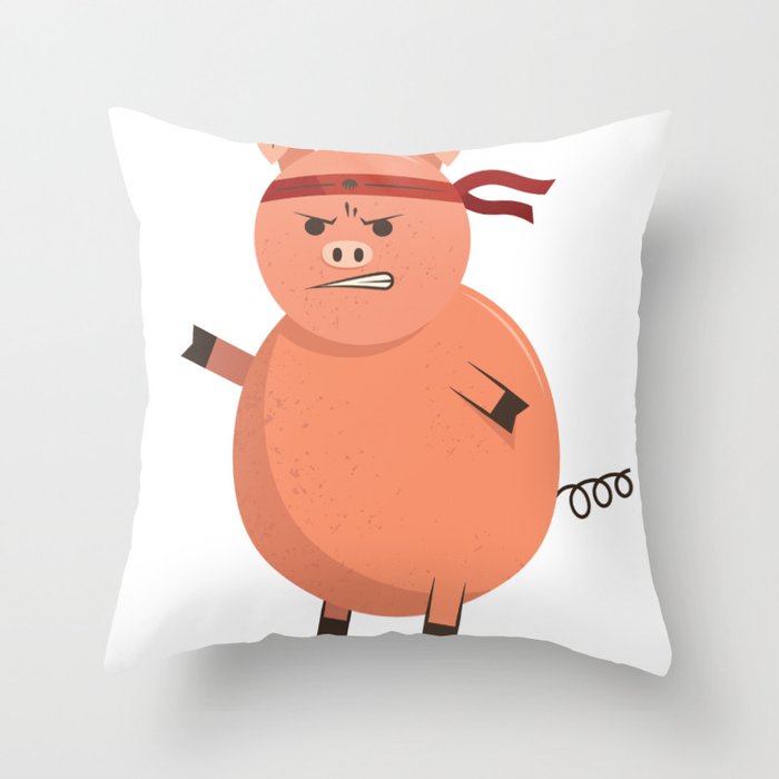 Pork Chop Throw Pillow