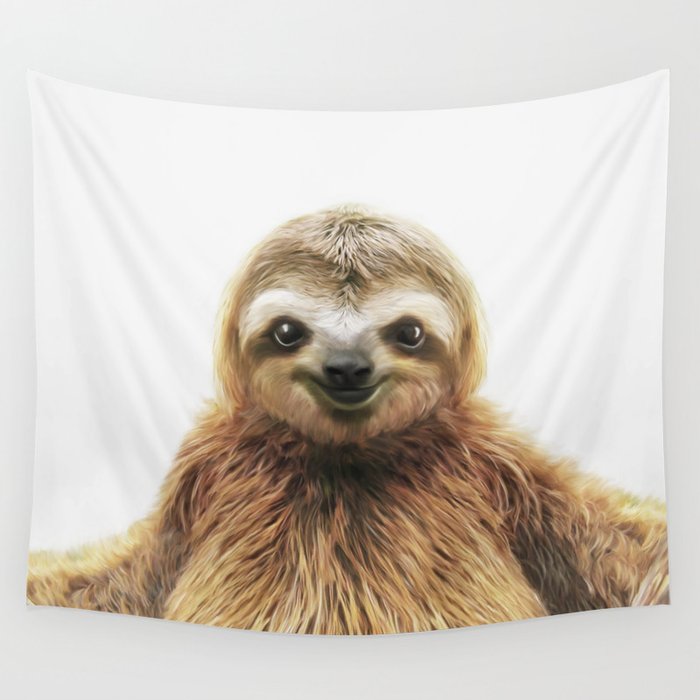 Young Sloth Wall Tapestry