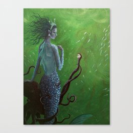 The Mermaid and the Octopus Canvas Print