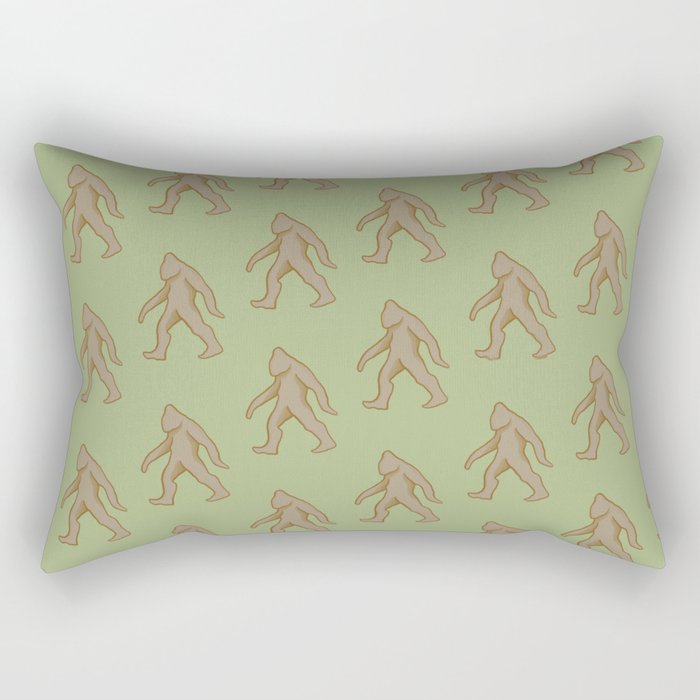 Brown/Green Bigfoot Rectangular Pillow