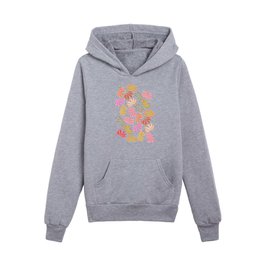 Layered Colorful Flowers Kids Pullover Hoodies