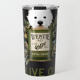 westie dog west highland terrier olive oil chef cooking cook culinary kitchen art artwork  Travel Mug