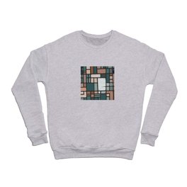 Shades of green grid  abstract pattern Crewneck Sweatshirt