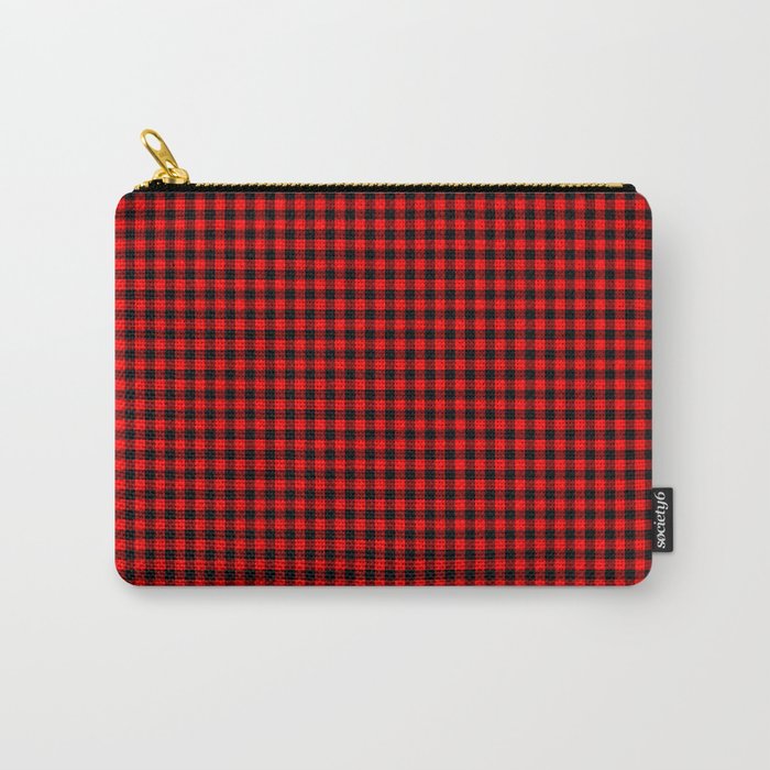 Mini Red and Black Cowboy Buffalo Check Carry-All Pouch