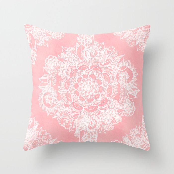 Marshmallow Lace Throw Pillow