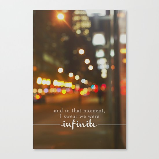perks of being a wallflower - we were infinite Canvas Print
