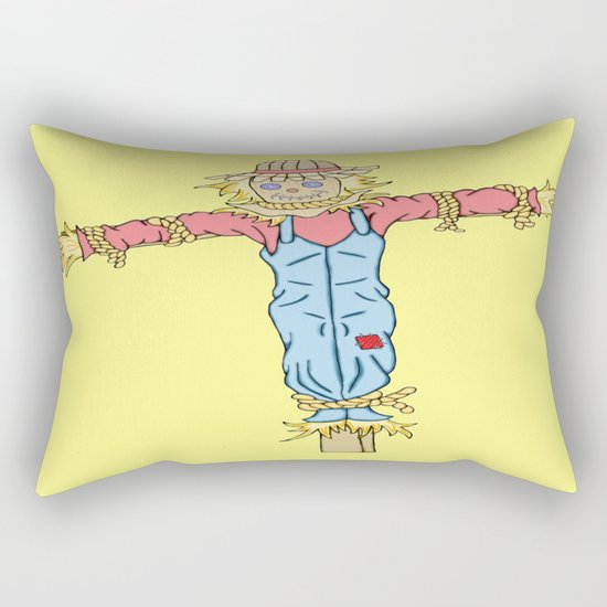 Happy Scarecrow Rectangular Pillow