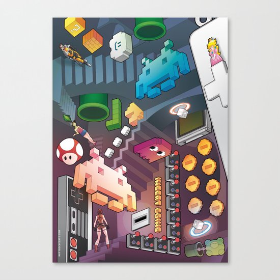 Lost in videogames Canvas Print