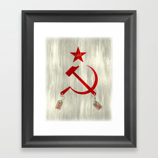 Communism vs. Capitalism Framed Art Print