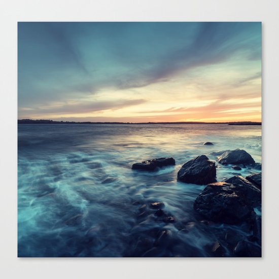 Sunset on the Breakwater Canvas Print