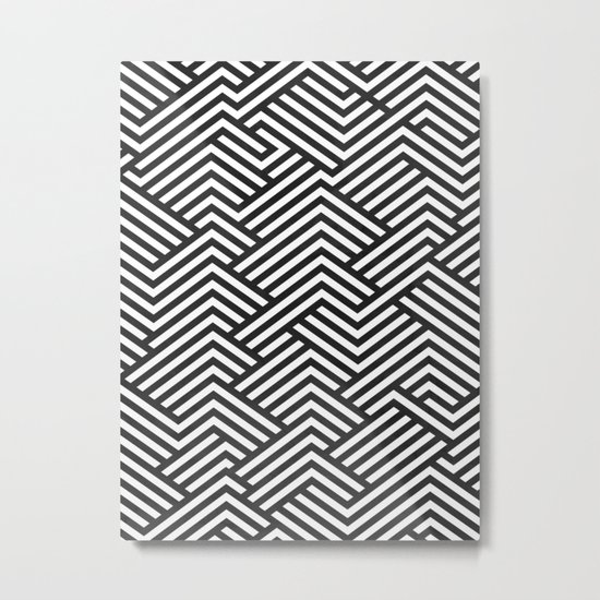 Bw Labyrinth Metal Print