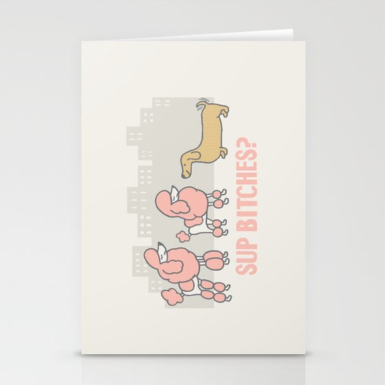 Sup Bitches? (color 2) Stationery Cards