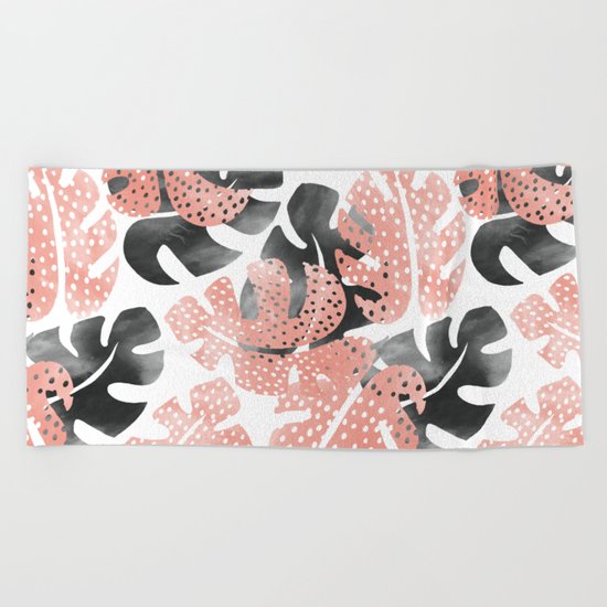Monstera shadow Beach Towel