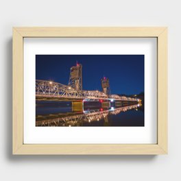 Stillwater MN Lift Bridge at Night Recessed Framed Print